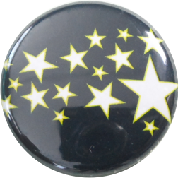 Sterne Button weiß-schwarz-gelb - zum Schließen ins Bild klicken